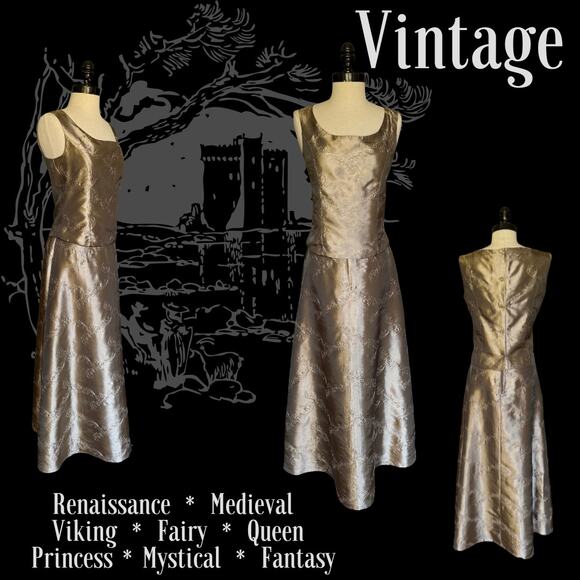 Vintage | Dresses | Vintage 9s Dress Costume Cosplay Halloween Medieval ...